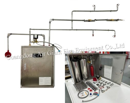 Jakość  Double Bottle Kitchen Hood Fire Suppression System with 183°C Thermal Activation and 12L Fire Suppression Agent Fabryka
