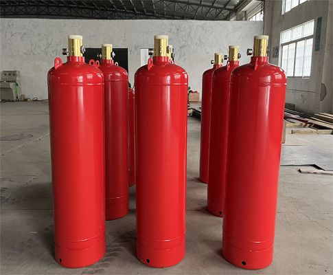 System przeciwpożarowy Novec 1230 Butle Gaz 4,2 MPa w pomieszczeniu magazynowym