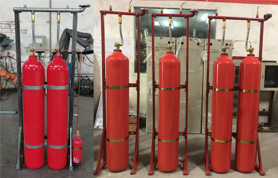Stały system przeciwpożarowy CO2 o średnicy 270 mm do pomieszczenia telekomunikacyjnego