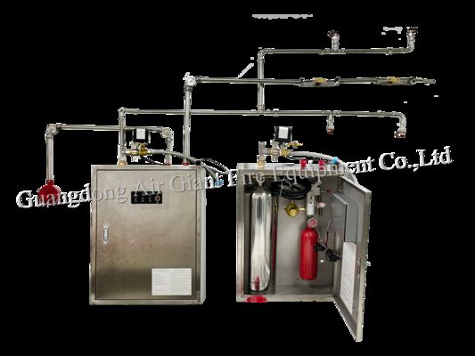 System tłumienia pożaru w kuchni komercyjnej dla pożarów z olejów spożywczych