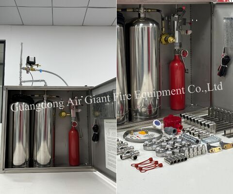 Double Bottles Kitchen Fire Automatic Protection System For Restaurant Hotel Fire Fight