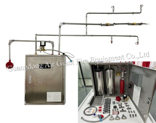 Całkowicie automatyczny system gaśniczenia ognia w komórkach kuchennych